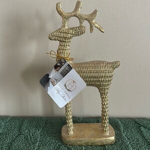 Becki Owens Holiday Collection Gold Tone Reindeer NEW